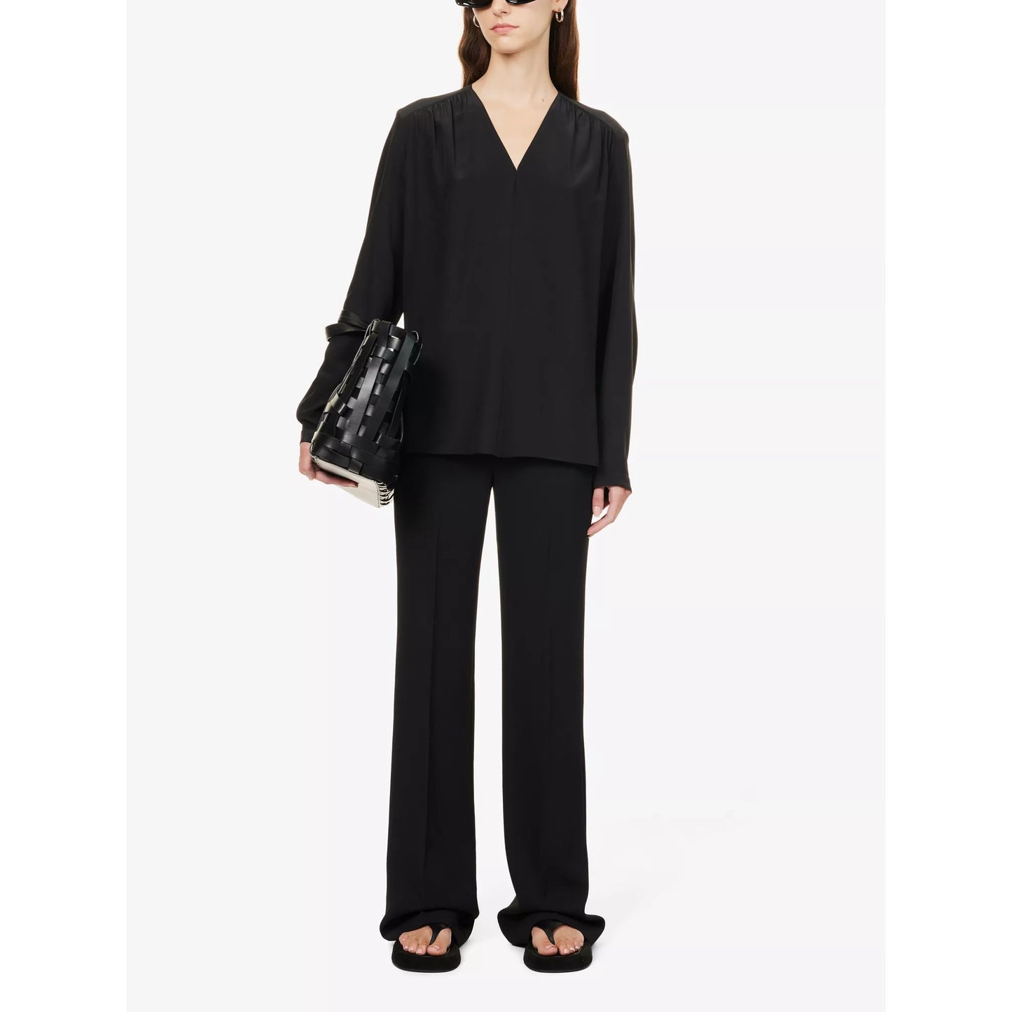 Joseph "Newell" Silk Blouse in Black, size 32 (XS)