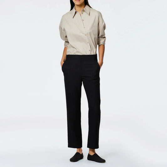 Tibi "Lennon" Grain De Poudre Pant in Black, size 12 (fits slim)