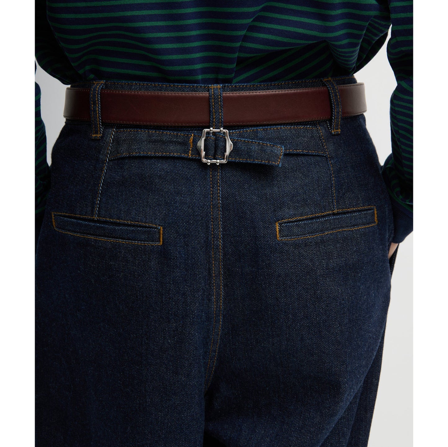 Tibi Triple Pleat Jean in Indigo, size 28