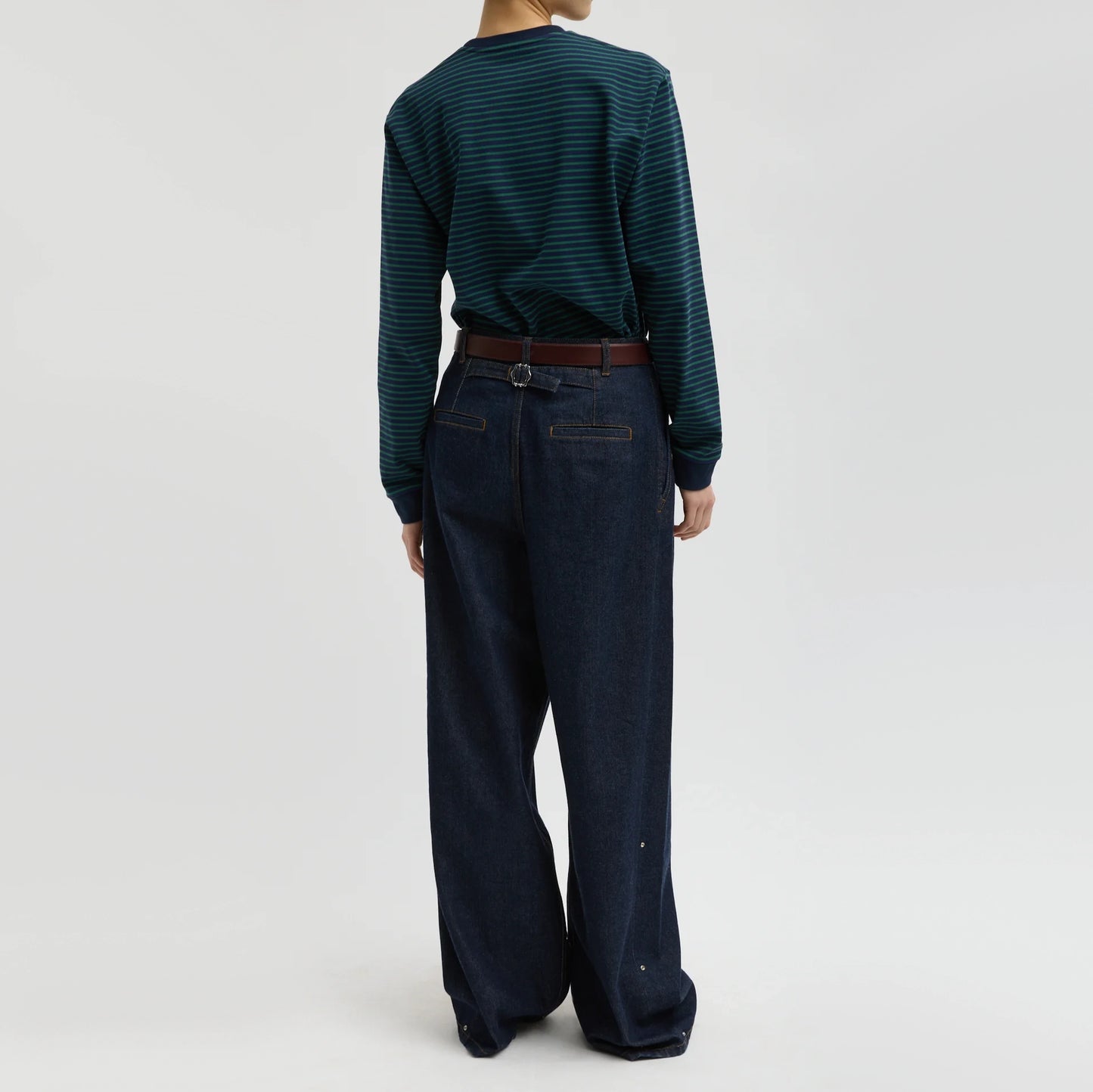 Tibi Triple Pleat Jean in Indigo, size 28