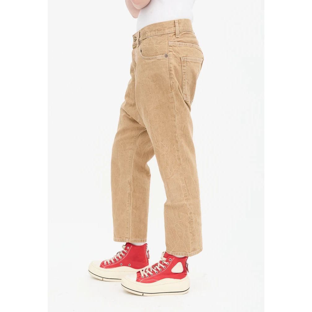 R13 tailored drop jean in "Kurtis Khaki", size 28