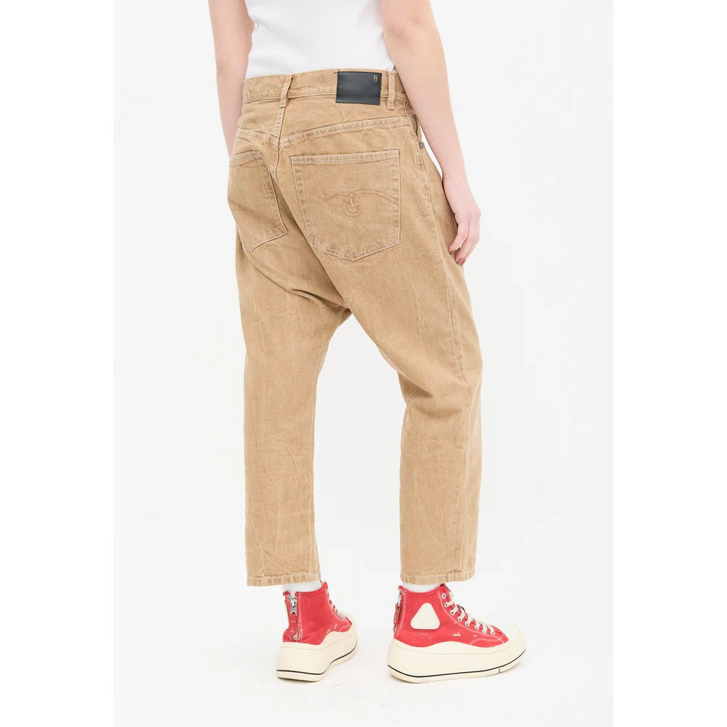 R13 tailored drop jean in "Kurtis Khaki", size 28
