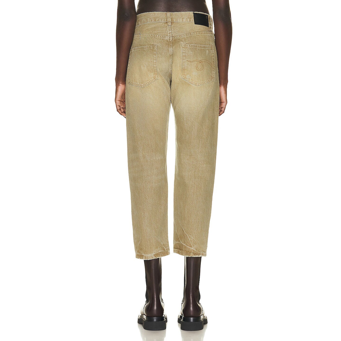 R13 Boyfriend Jeans in Moss Green, size 29