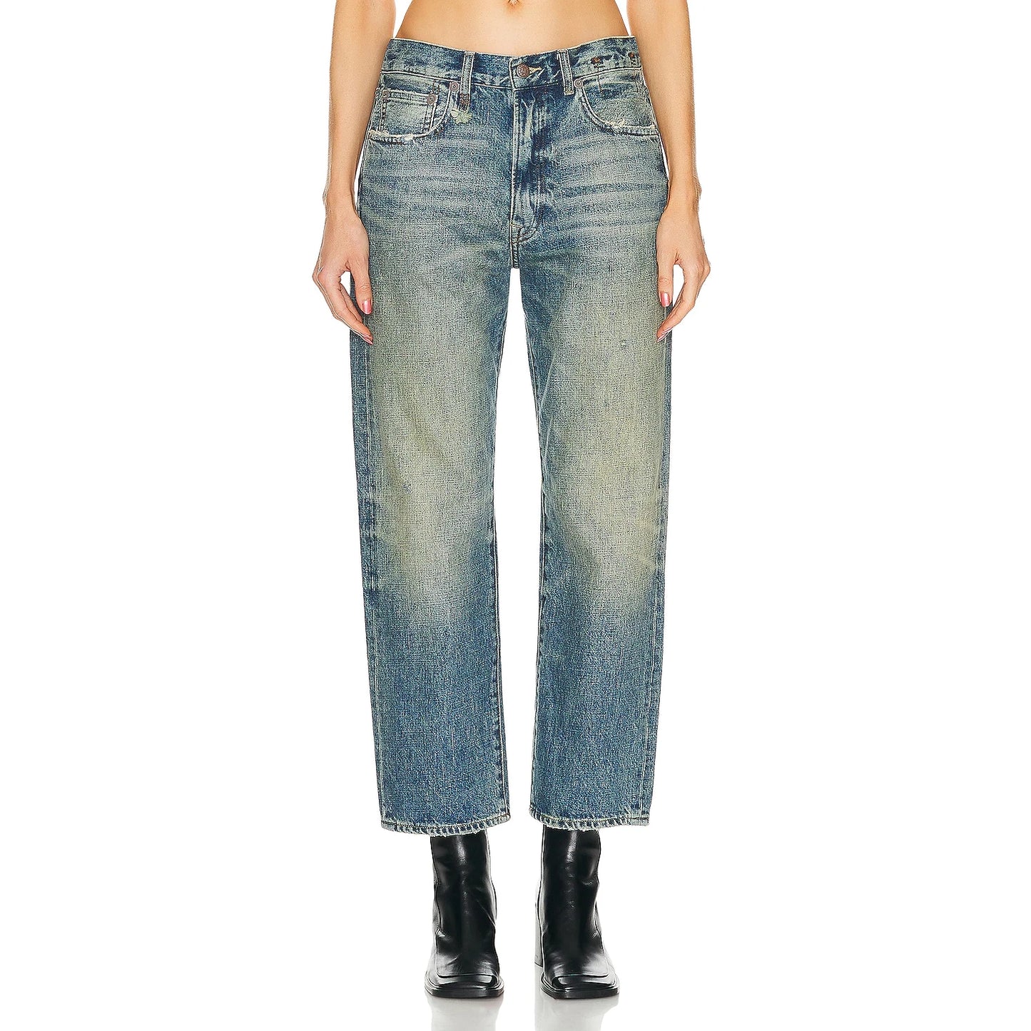 R13 Boyfriend Jeans in Clinton Blue, size 25 (fits like size 26)