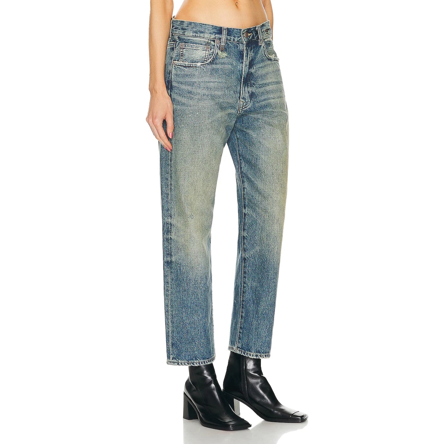 R13 Boyfriend Jeans in Clinton Blue, size 25 (fits like size 26)
