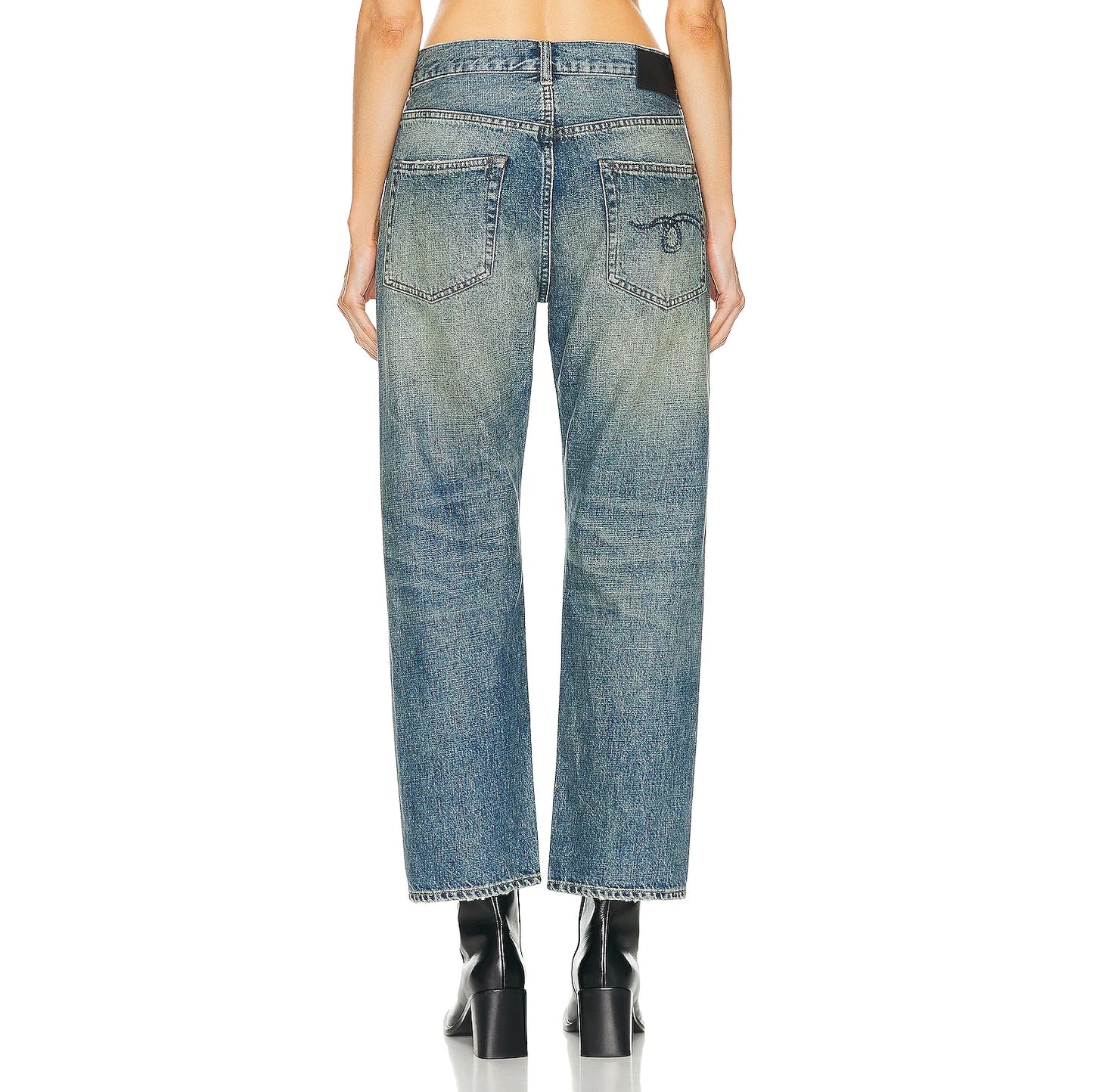R13 Boyfriend Jeans in Clinton Blue, size 25 (fits like size 26)