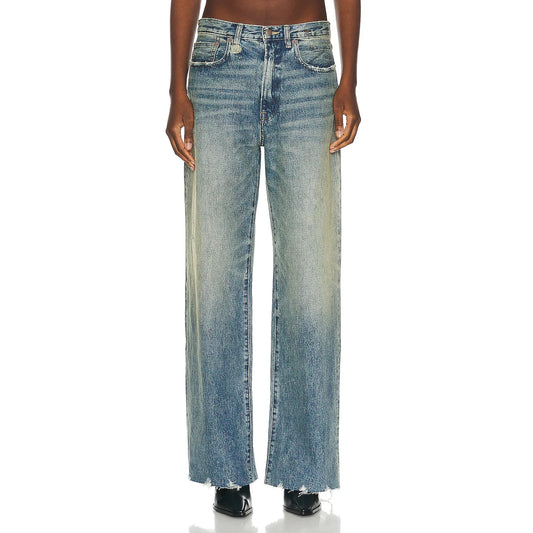 R13 D'Arcy Loose Jean in Clinton Blue, size 27 (fits 28)