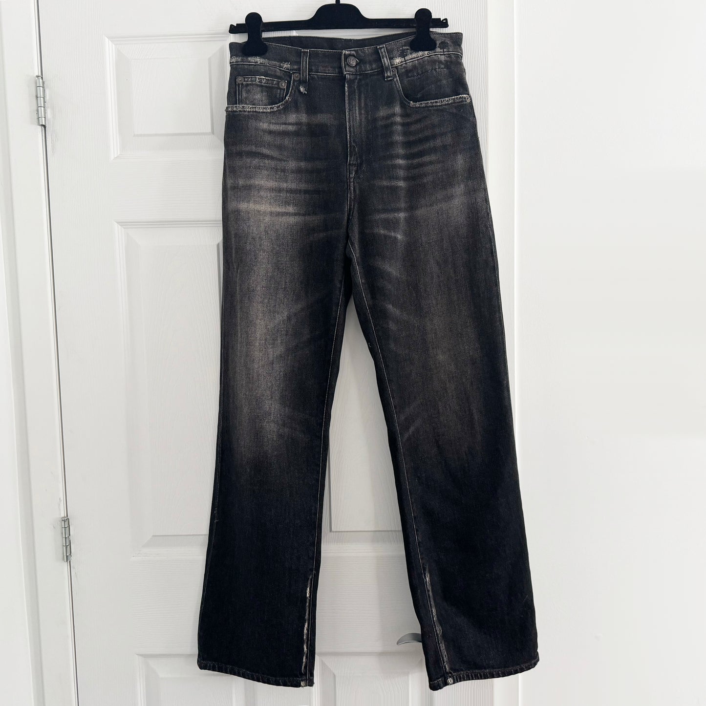 R13 "Alice" Straight Leg Jean in Abbey Black, size 28