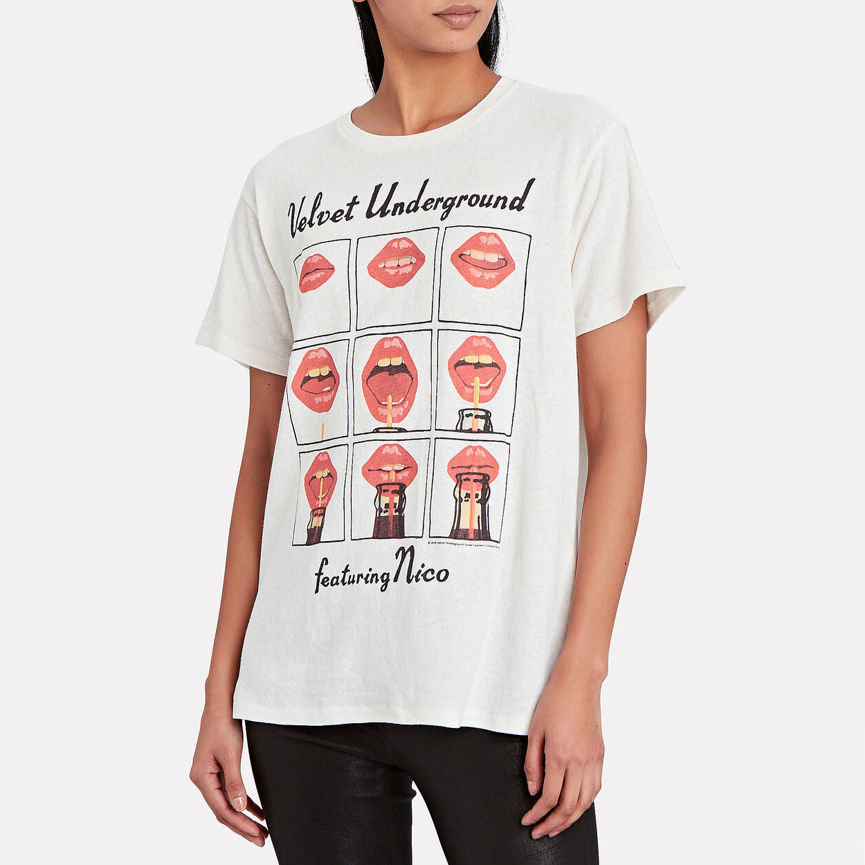 R13 Velvet Underground Graphic T-Shirt in Ivory, Size XS