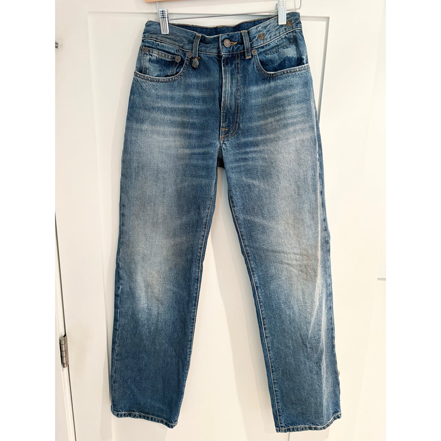 R13 "Alice" Straight Leg Jean in Amber Blue, size 26
