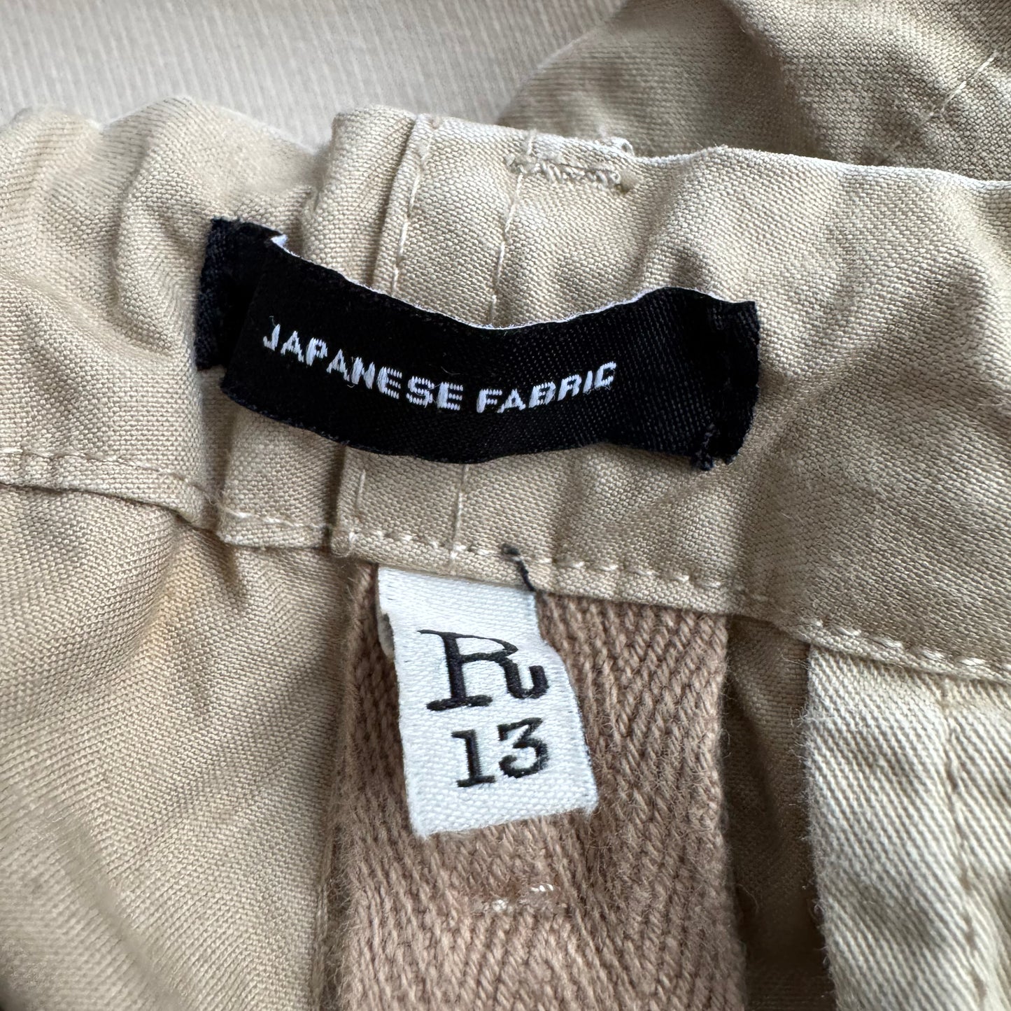 R13 Balloon Army cargo trousers in Khaki, size Small