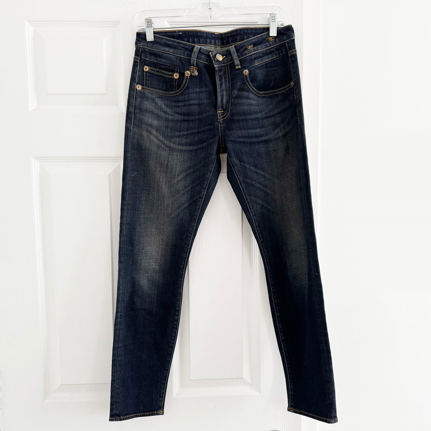 R13 BOY skinny in “dark indigo”, size 27