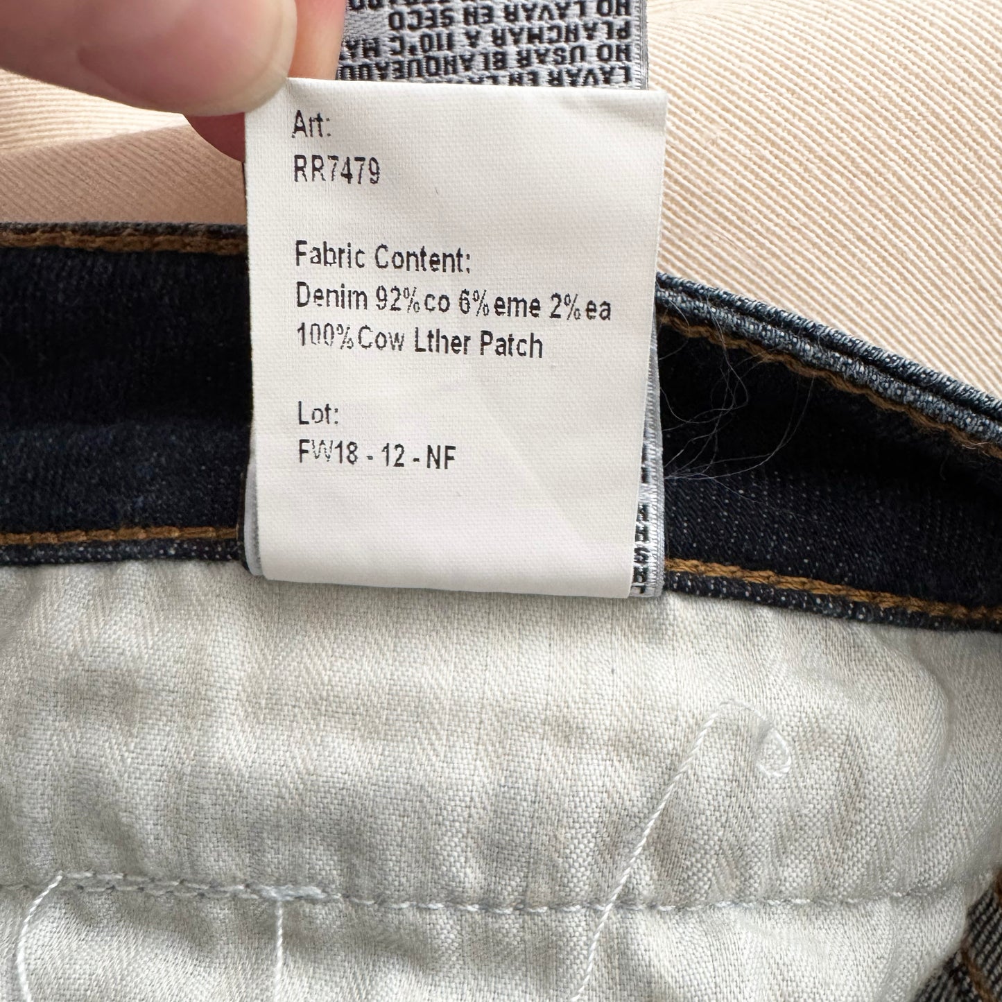 R13 BOY skinny in “dark indigo”, size 27