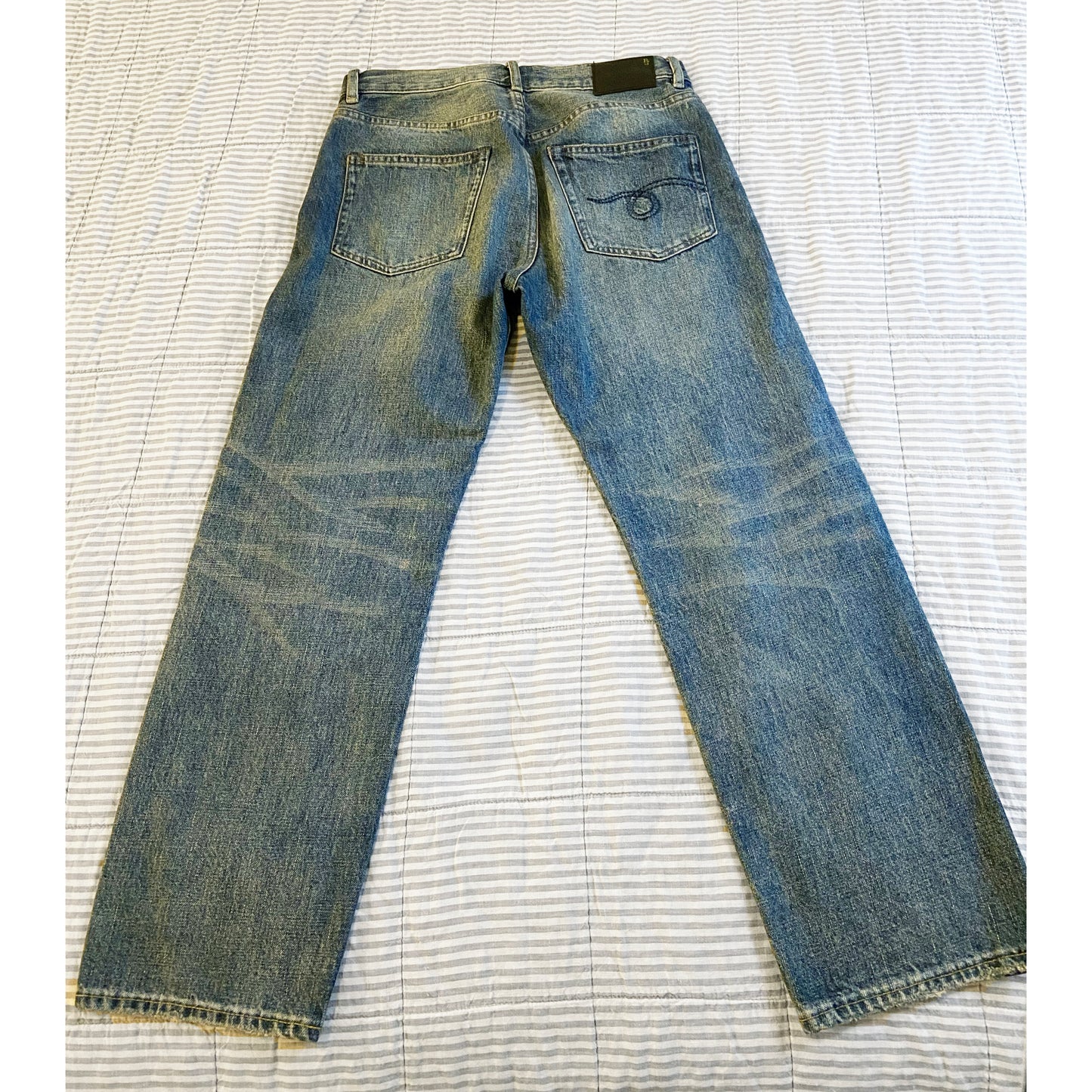 R13 Boyfriend Jeans in Clinton Blue, size 25 (fits like size 26)