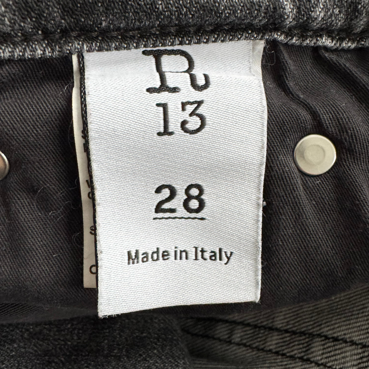 R13 Boyfriend Jean in "Vintage Grey", size 28 (fits 29)