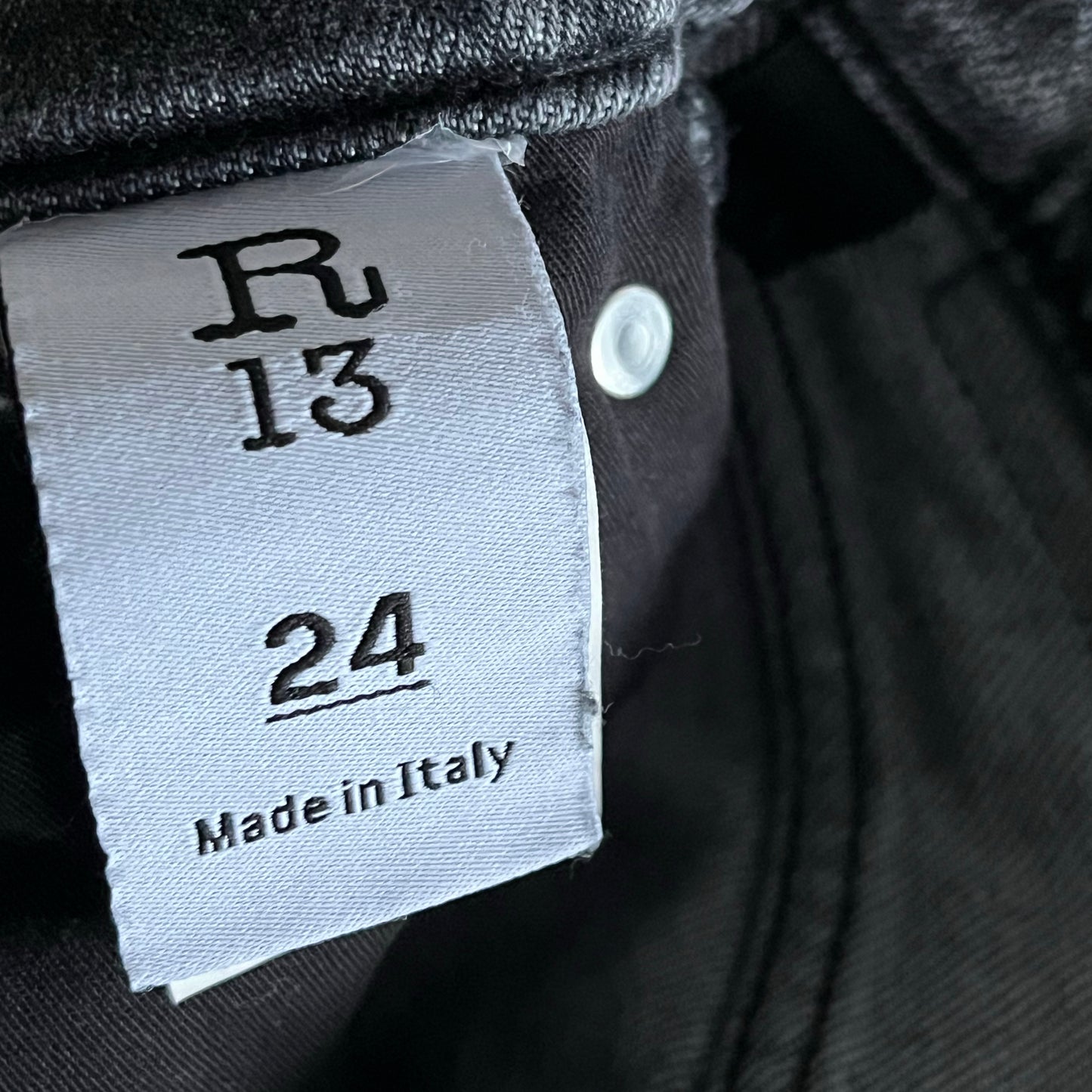 R13 Boyfriend Jean in "Vintage Grey", size 24 (fits a comfy 25)