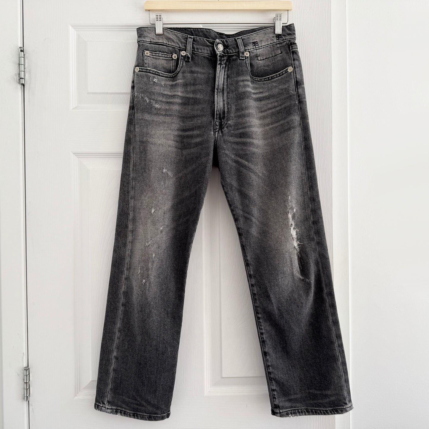 R13 Boyfriend Jean in "Vintage Grey", size 26 (fits a comfy 27)