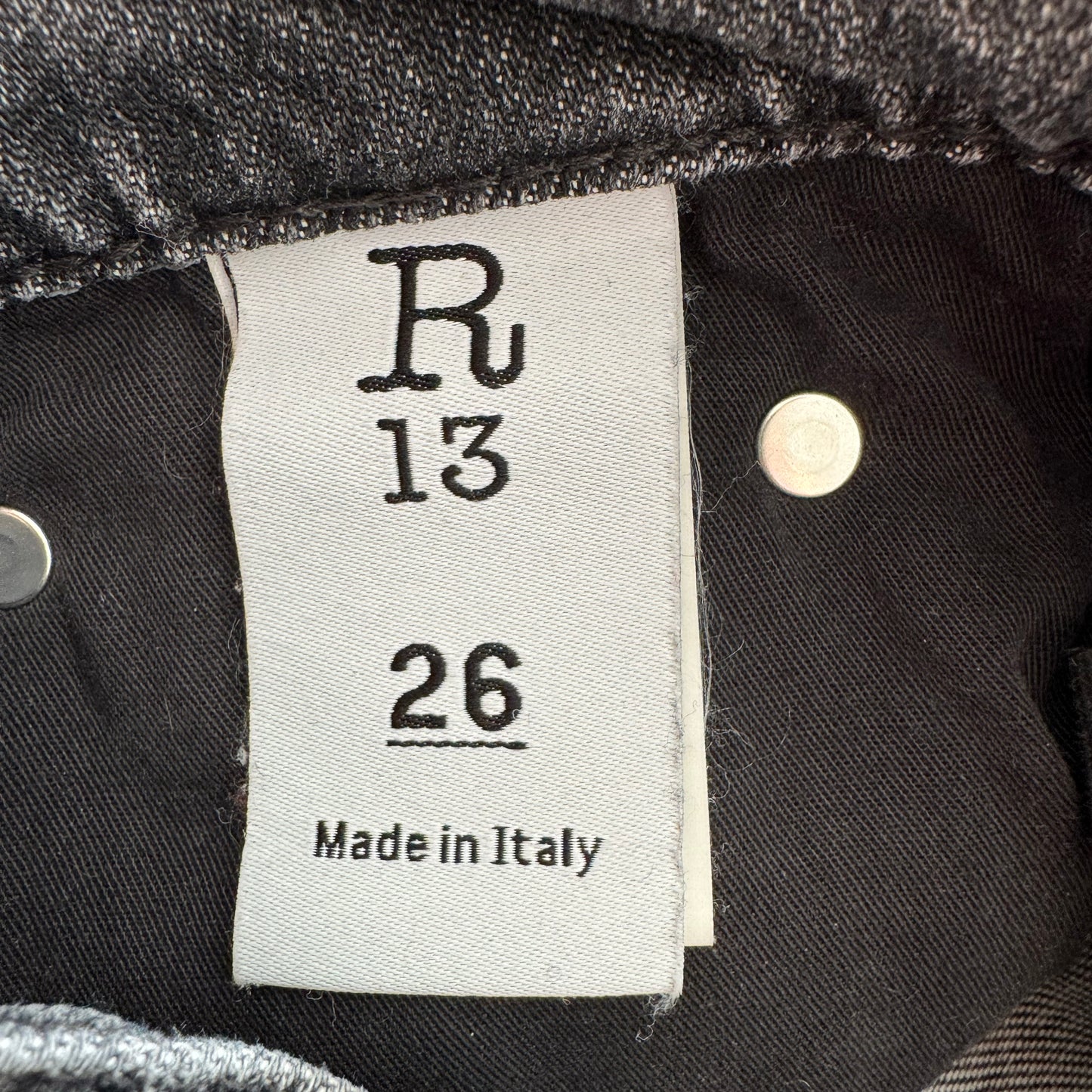 R13 Boyfriend Jean in "Vintage Grey", size 26 (fits a comfy 27)