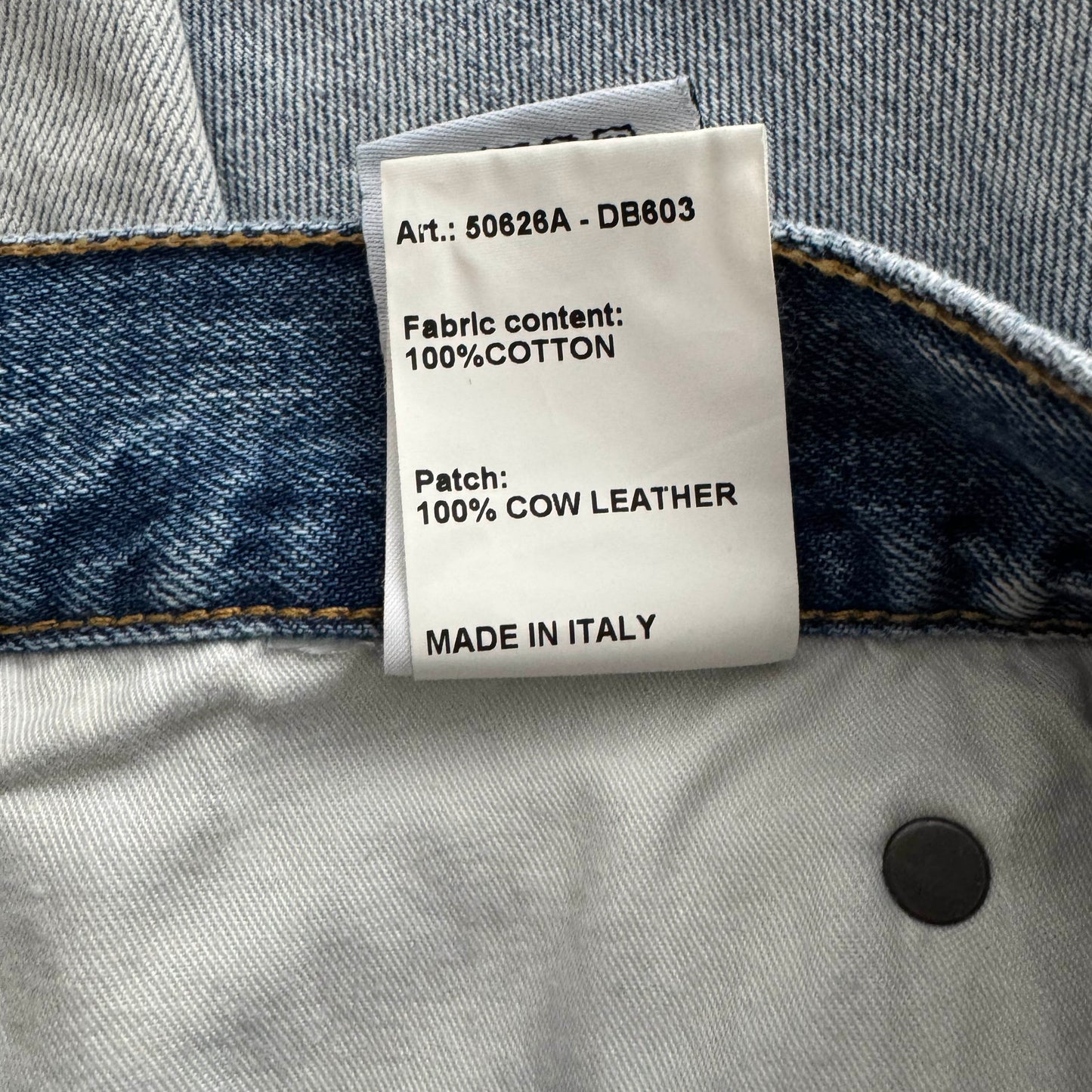 R13 Crossover Asymmetric Distressed Jean Shorts in "Turner Blue", size 29