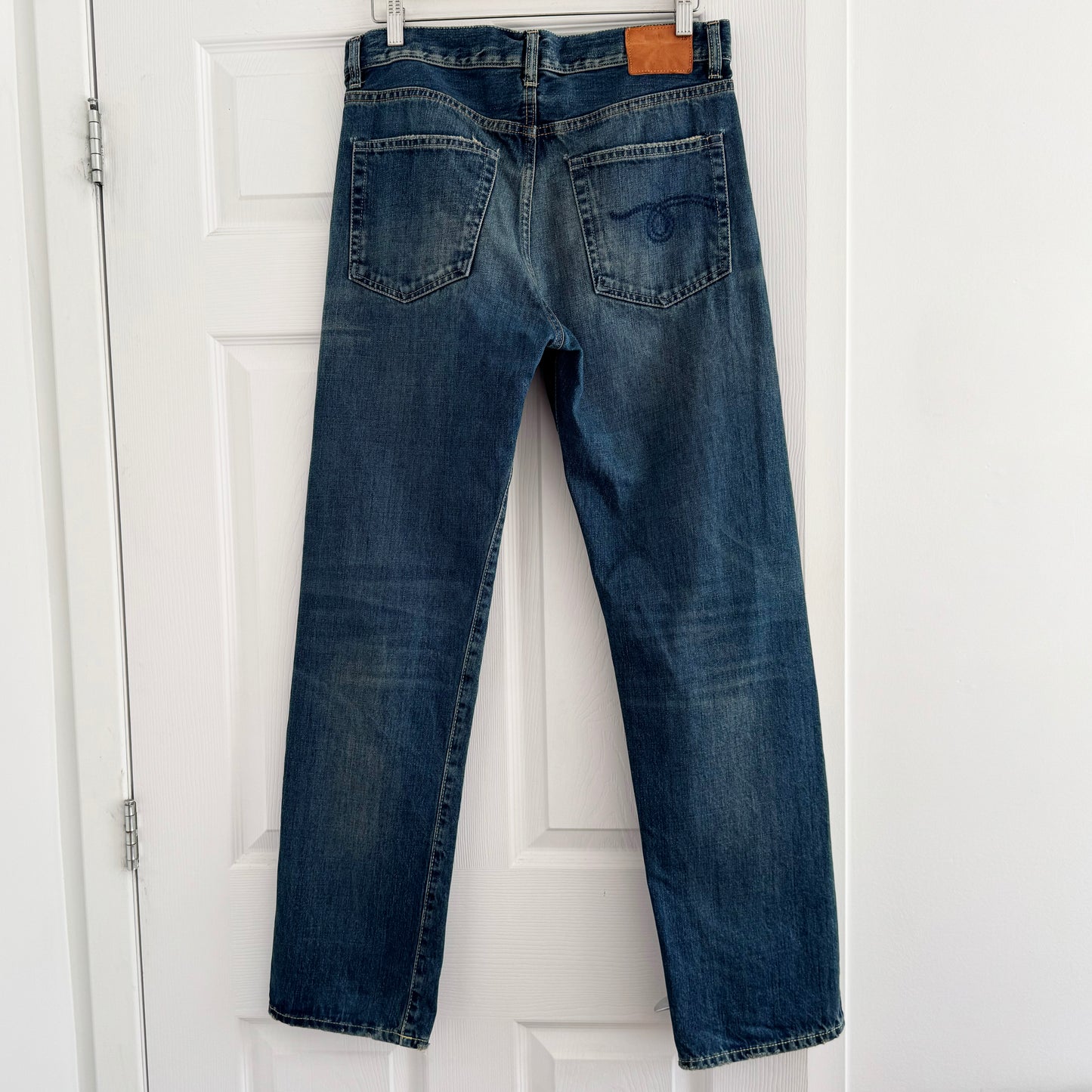 R13 *Limited Edition* Cuffed Boyfriend Jean in Adelaide Selvedge Blue, size 26