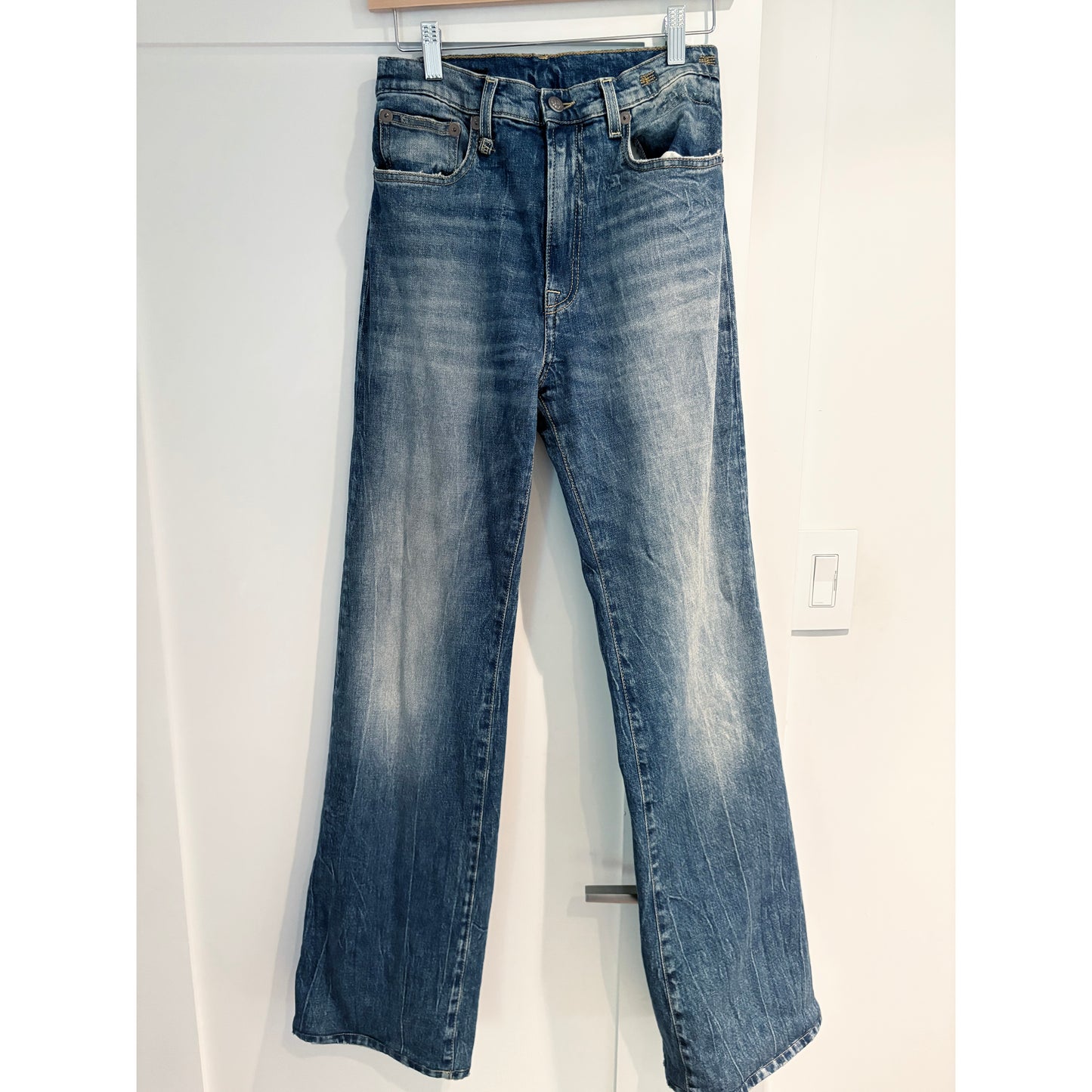 R13 "Jane" Jean in "Kelly Stretch", size 26 ** HEMMED **