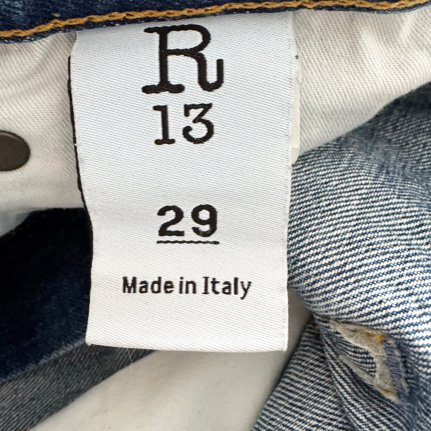 R13 "Jane" Jeans in Irving Blue, size 29 (fits like size 28)