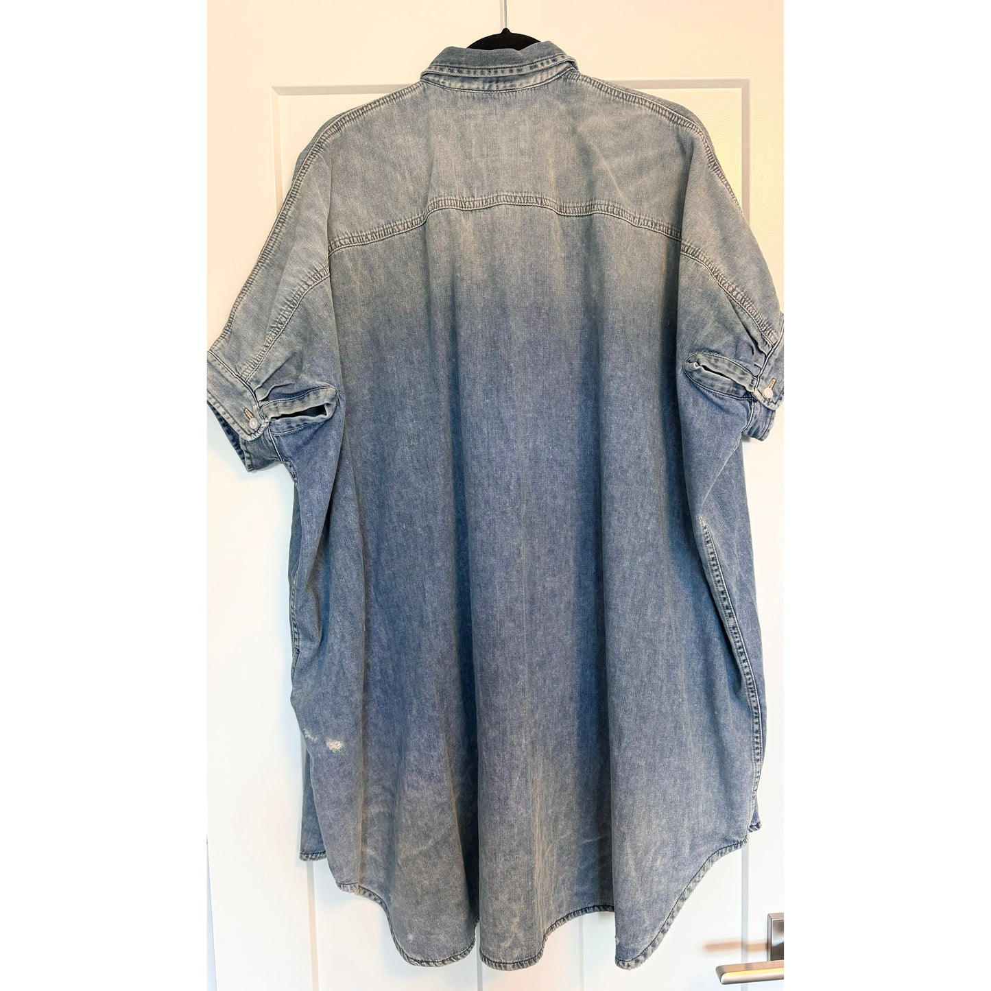 R13 Oversize Boxy Denim Dress, size XS