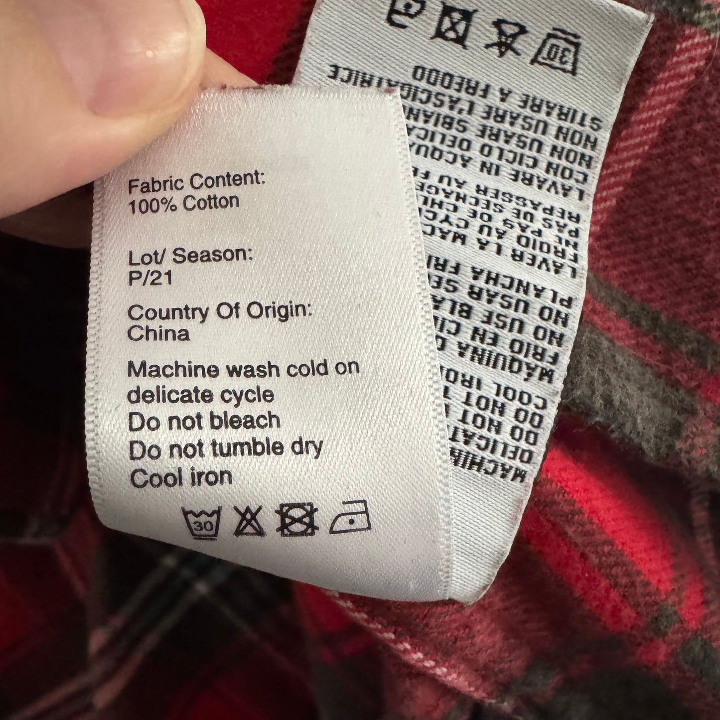 R13 Oversize Plaid Shirtdress in Red, size XXS (fits oversize)