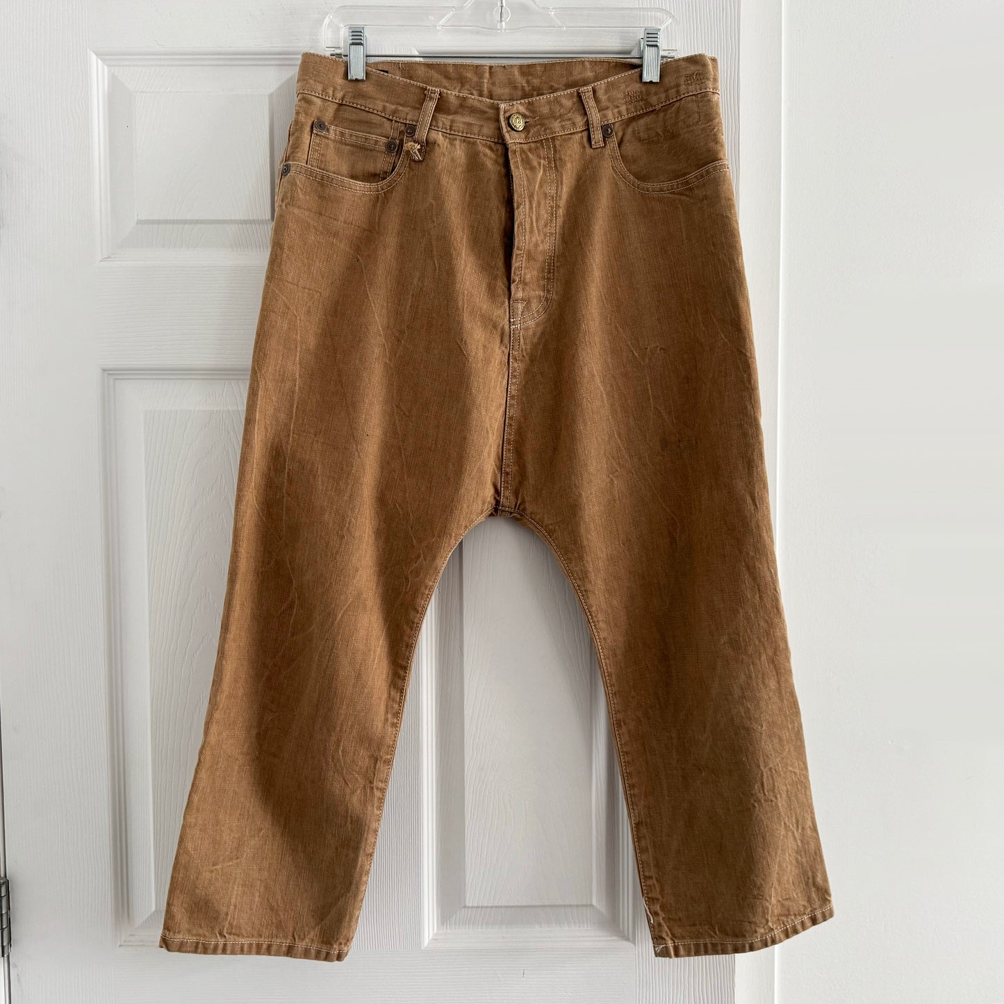 R13 tailored drop jean in "Kurtis Khaki", size 28