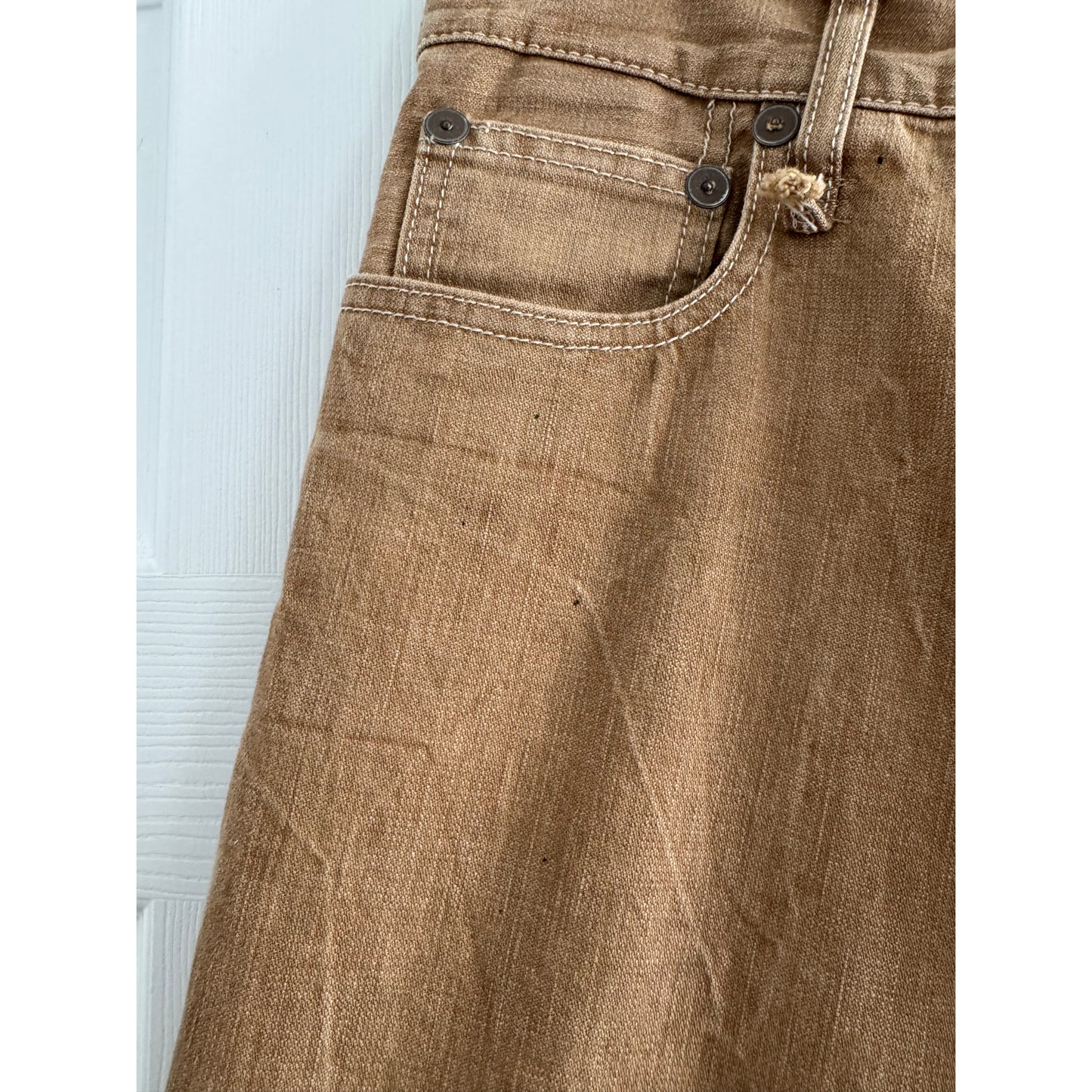 R13 tailored drop jean in "Kurtis Khaki", size 28