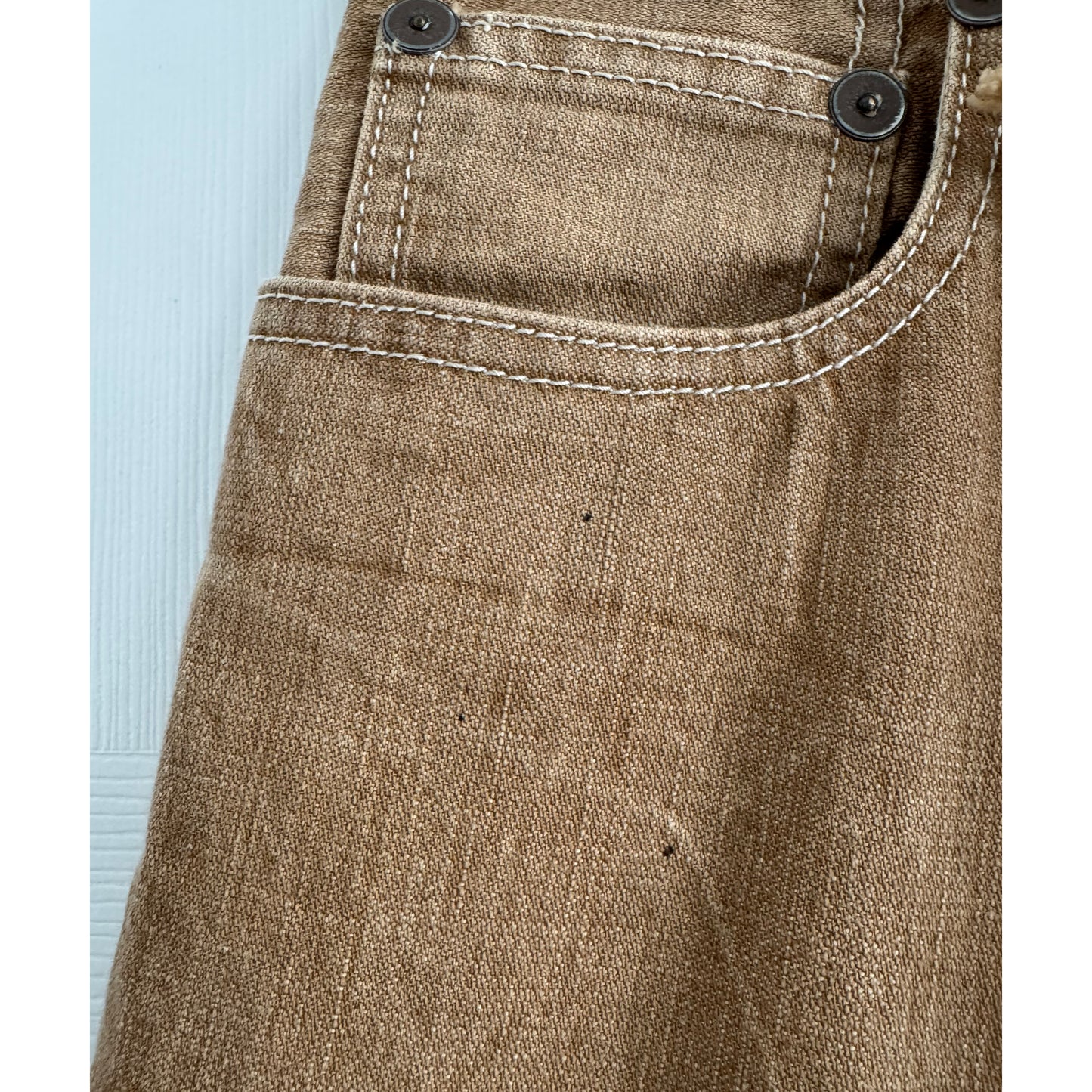 R13 tailored drop jean in "Kurtis Khaki", size 28