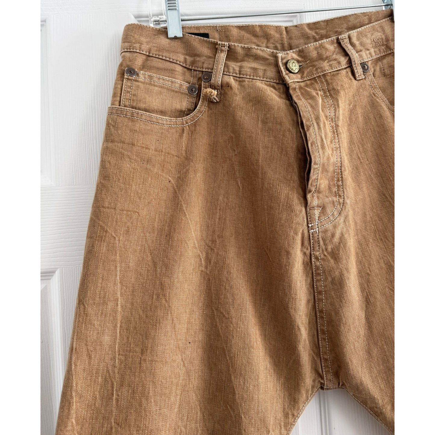 R13 tailored drop jean in "Kurtis Khaki", size 28