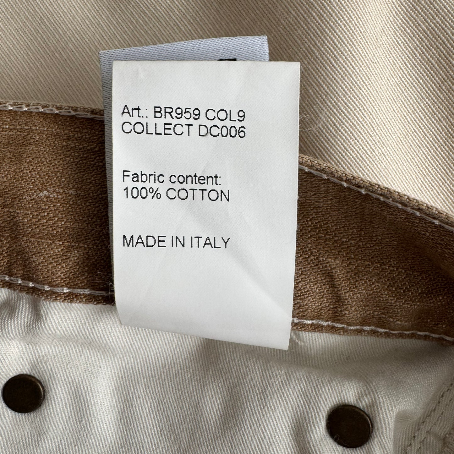 R13 tailored drop jean in "Kurtis Khaki", size 28