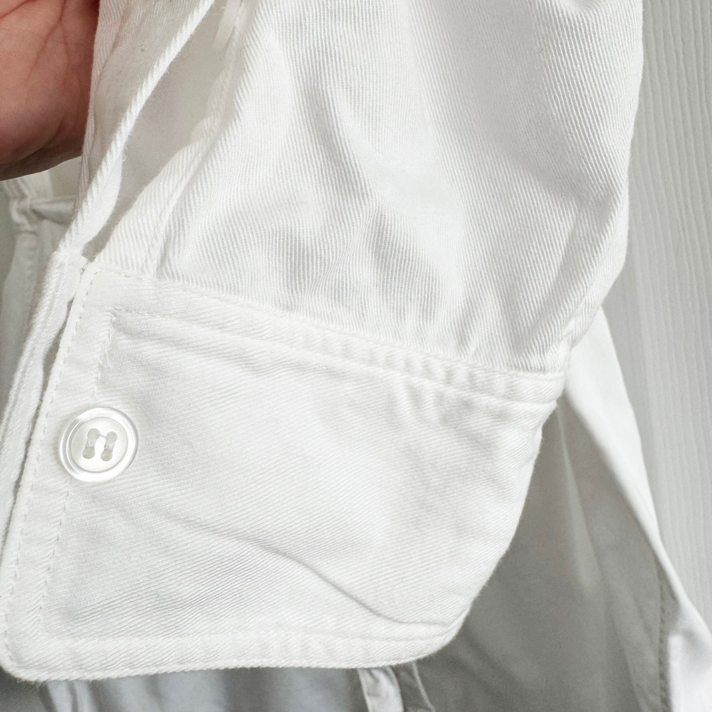 R13 Oversized Oxford Button Up Shirtdress in White, size Small