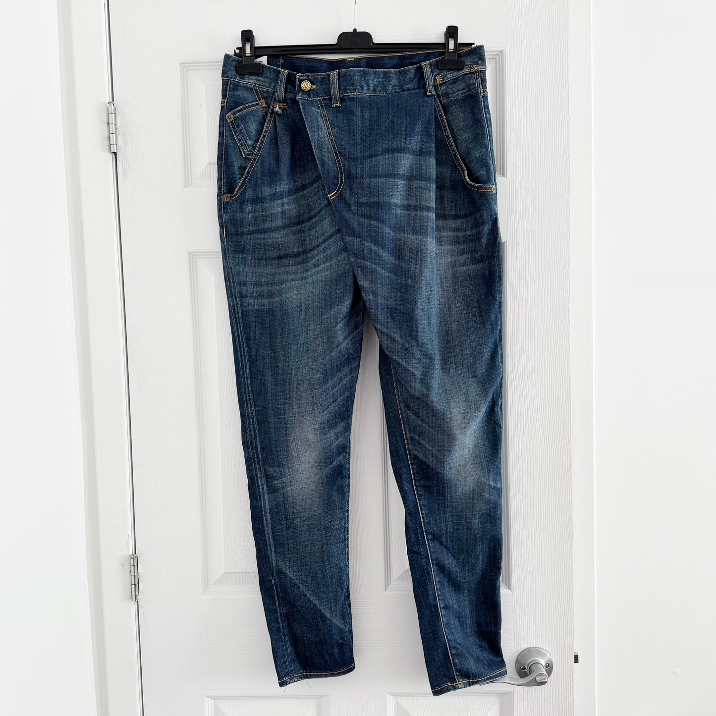 R13 X-Over Skinny in Blue, size 32