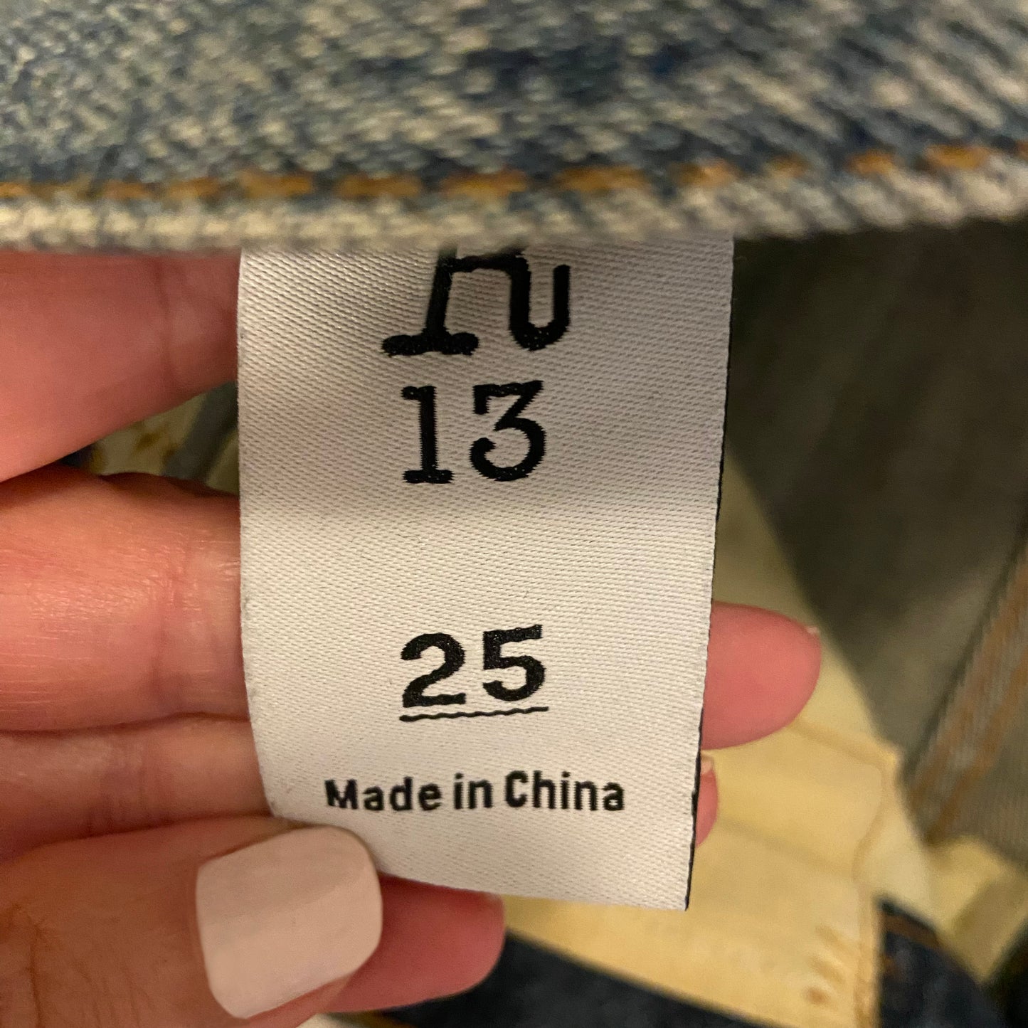 R13 Boyfriend Jeans in Clinton Blue, size 25 (fits like size 26)