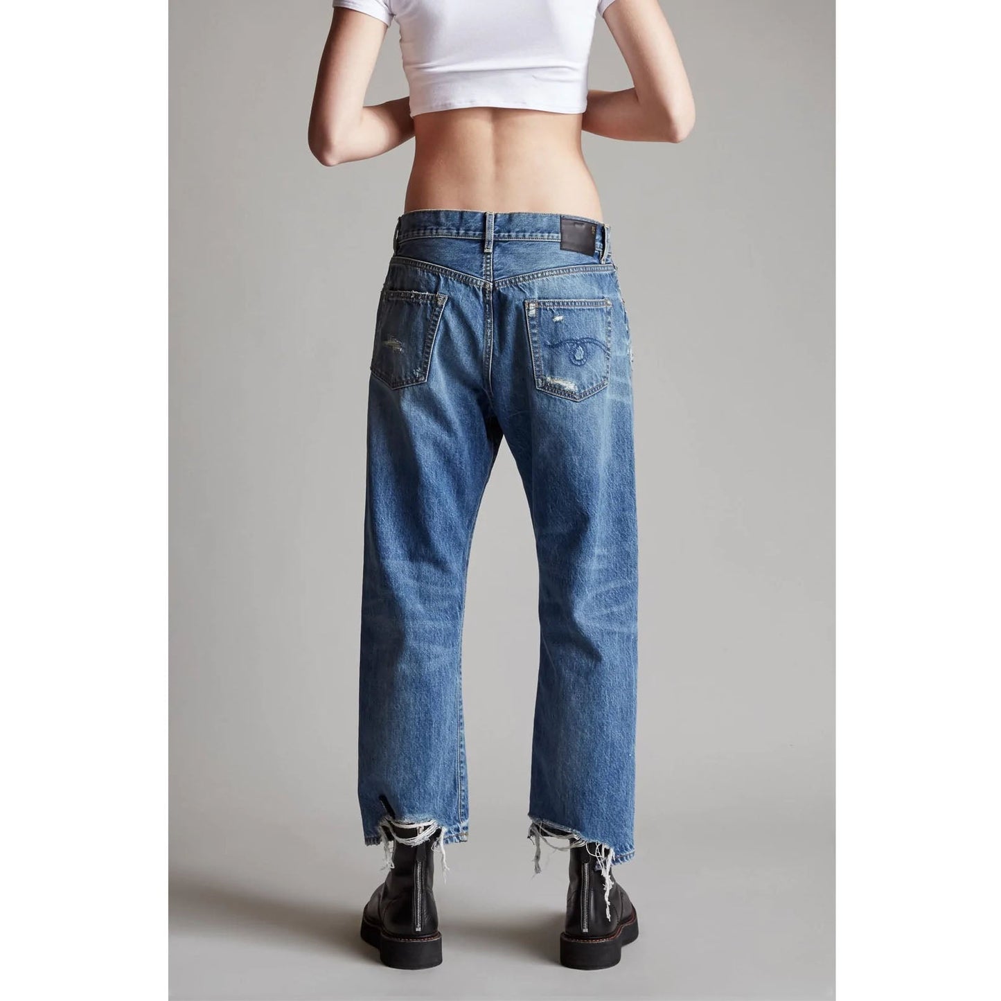 Jean Boyfriend R13 en Bleu Bain, taille 26 (convient au 27/28)