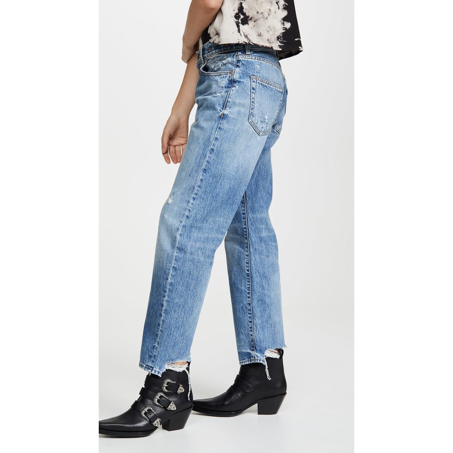 Jean Boyfriend R13 en Bleu Bain, taille 26 (convient au 27/28)