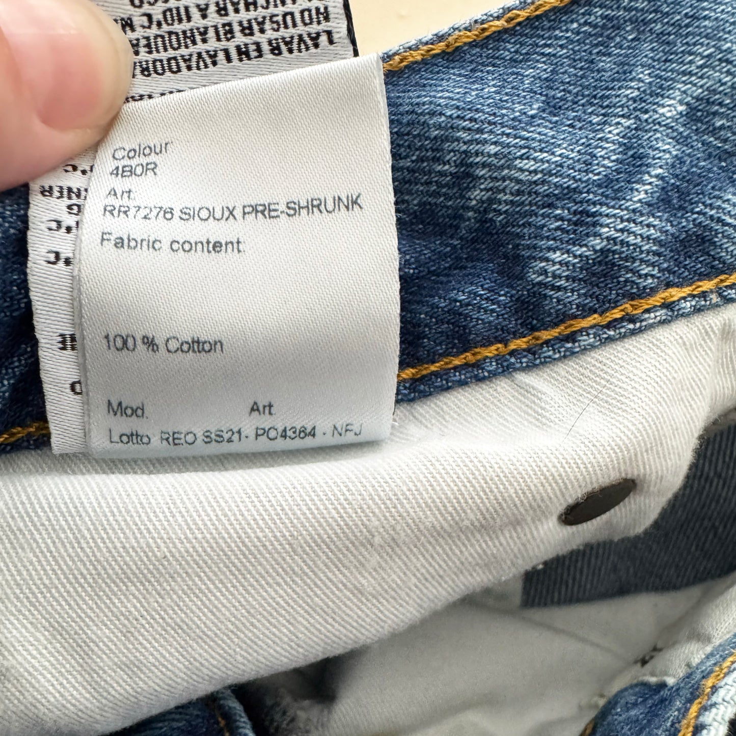 R13 Boyfriend Jean in Bain Blue, size 26 (fits like 27)