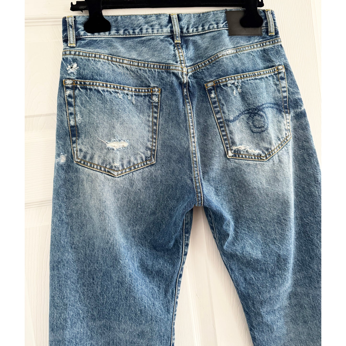 R13 Boyfriend Jean in Bain Blue, size 26 (fits like 27)