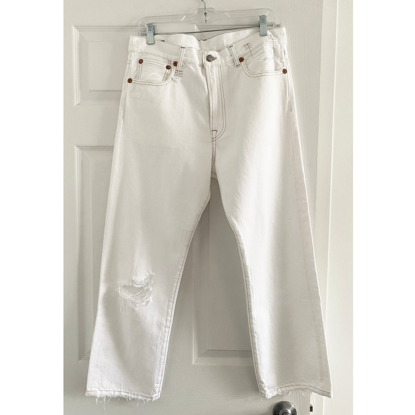 R13 Boyfriend Jean in "Holden White", size 28 (fits 29/30)