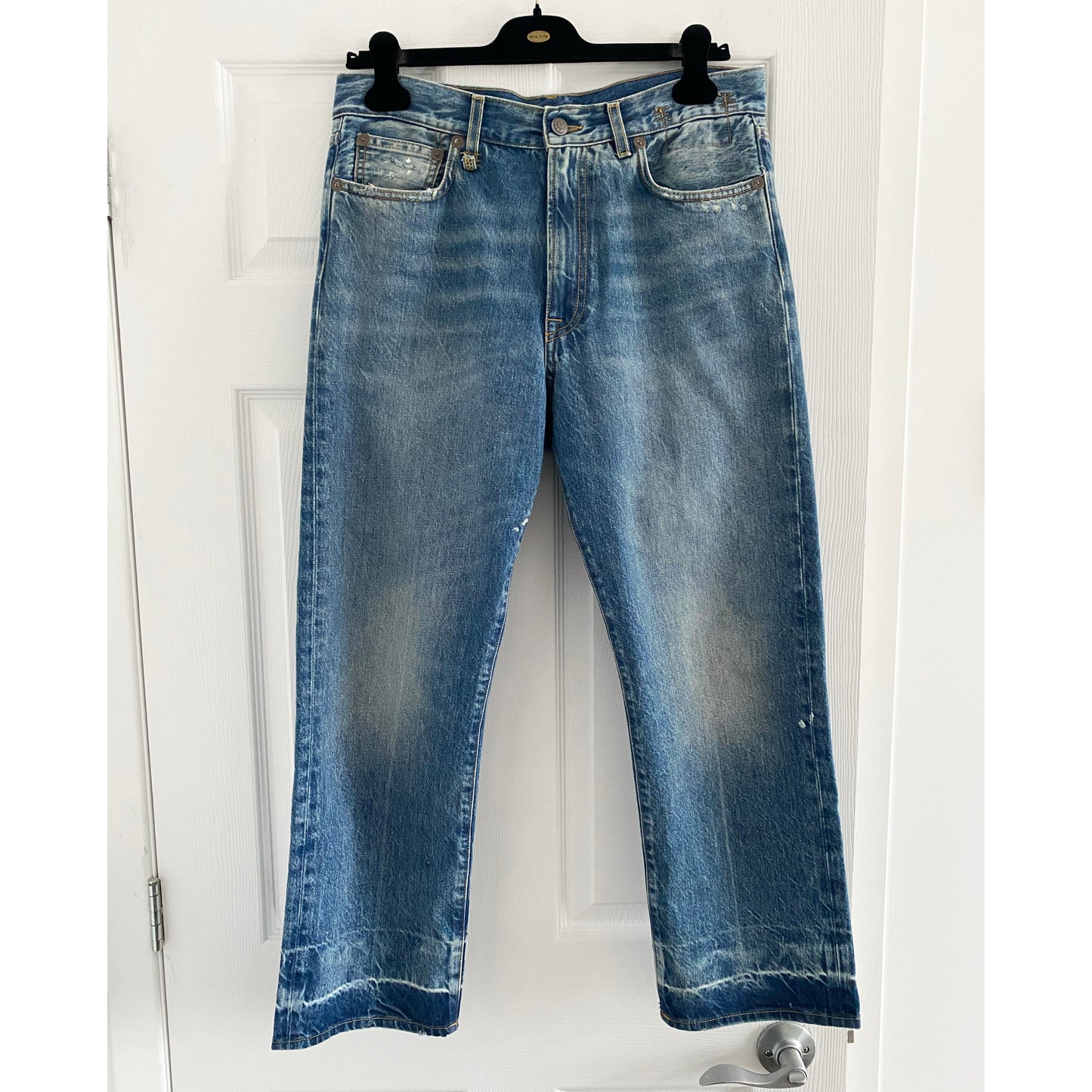 R13 Boyfriend Jean in Jasper w Let Down Hem, size 28 (fits a comfy 29)