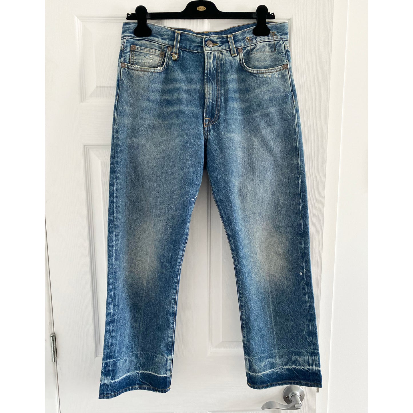 R13 Boyfriend Jean in Jasper w Let Down Hem, size 28 (fits a comfy 29)