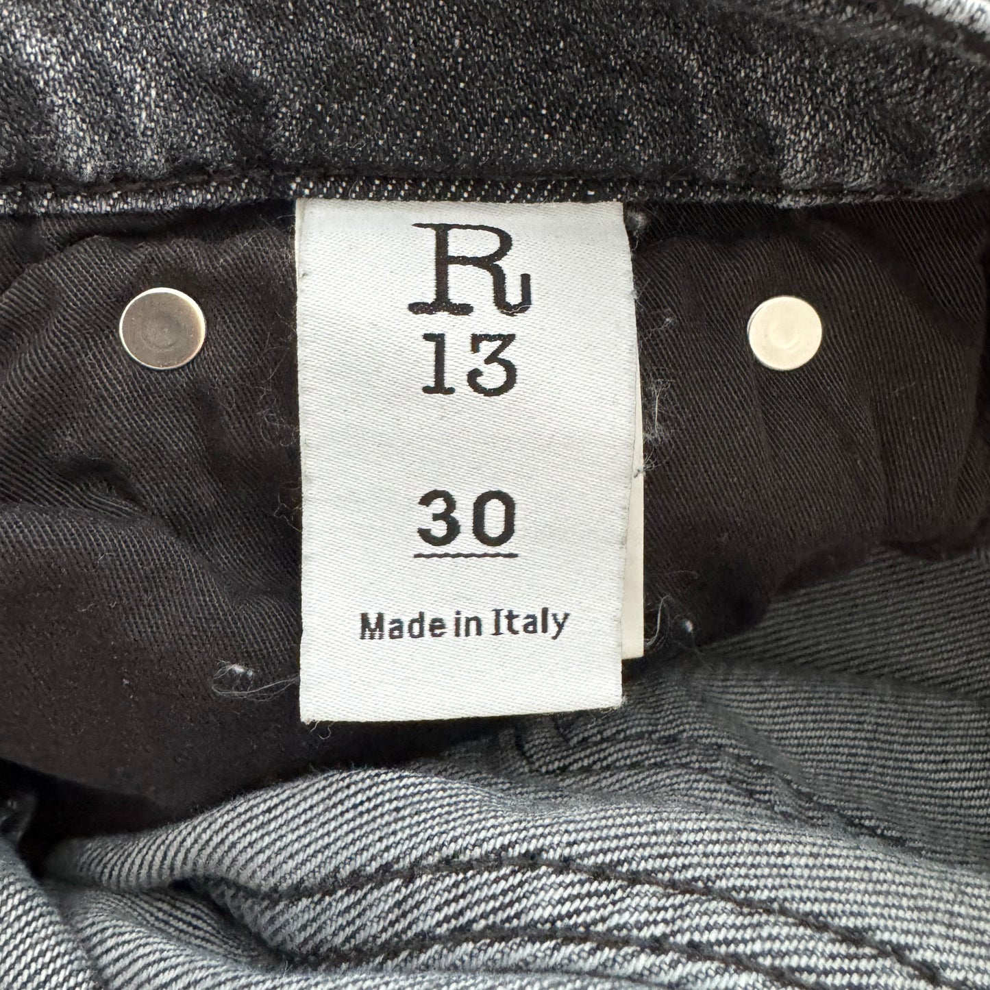 R13 Boyfriend Jean in "Vintage Grey", size 30 (fits a comfy 31)