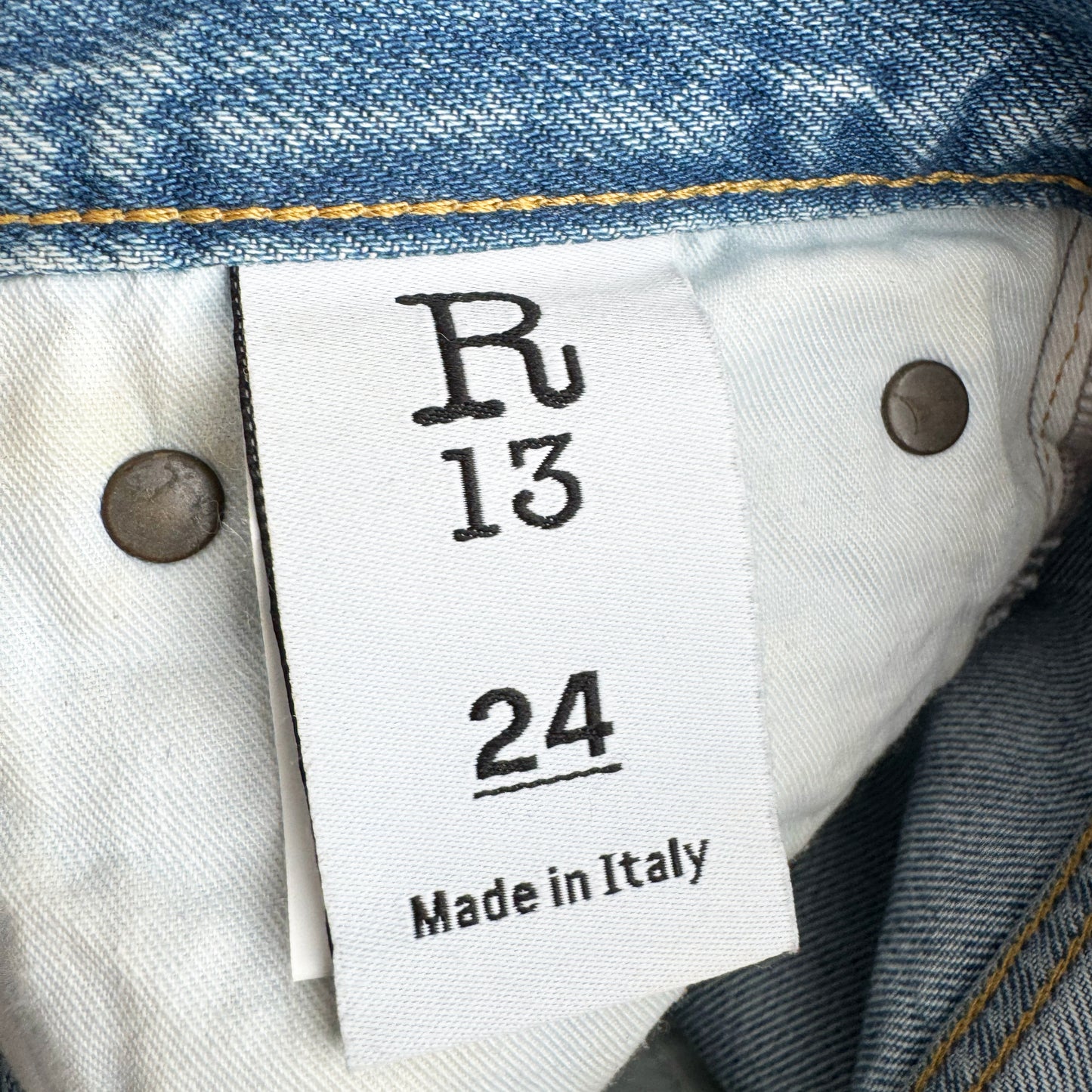 R13 Boyfriend Jean in "Stevie Blue, size 24 (fits 25)