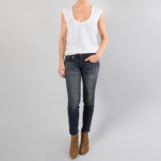 R13 BOY skinny in “dark indigo”, size 27