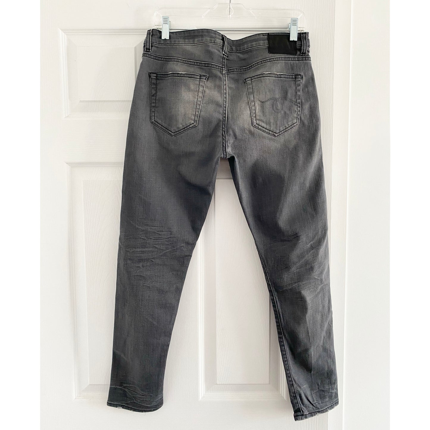 R13 Boy Skinny in "Slate Grey Vintage", size 28 (fits like 29)