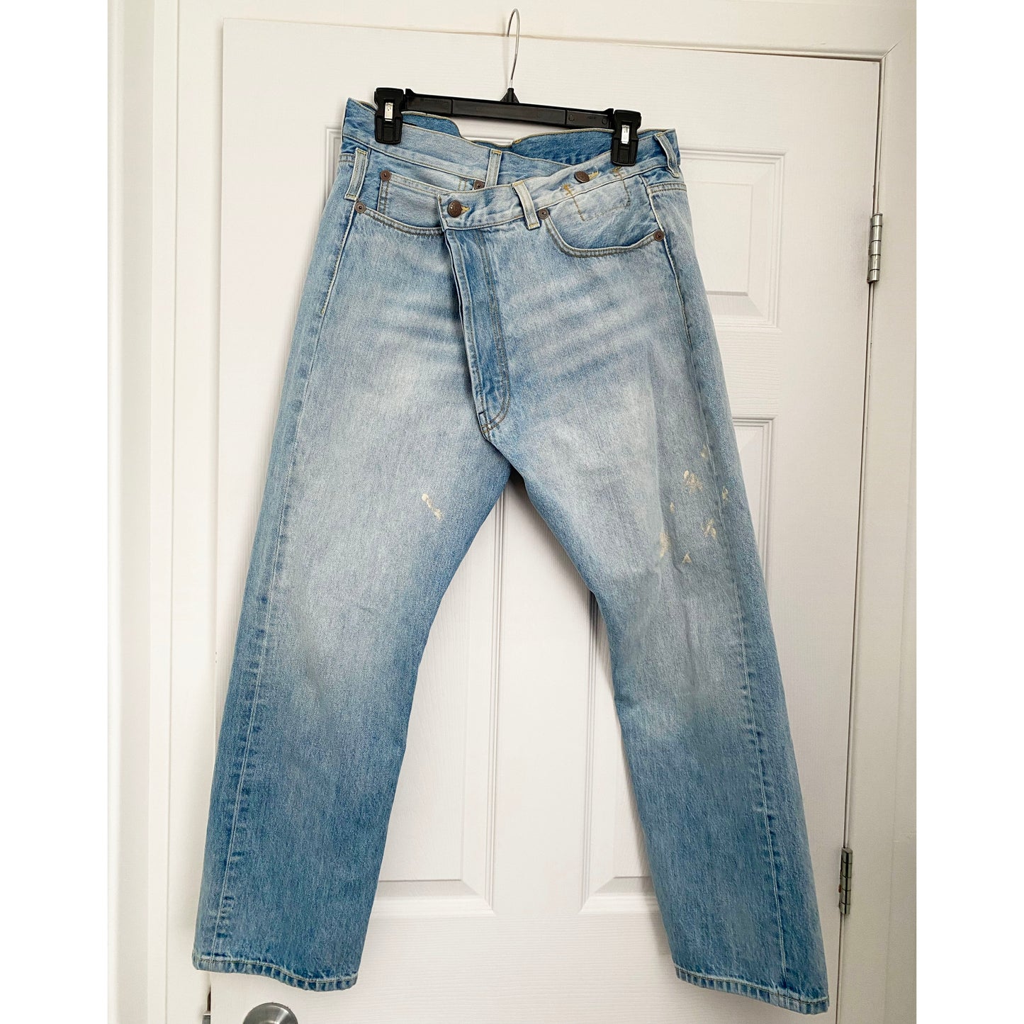 R13 Crossover Jeans in Stevie Blue, size 28 (fits 29)