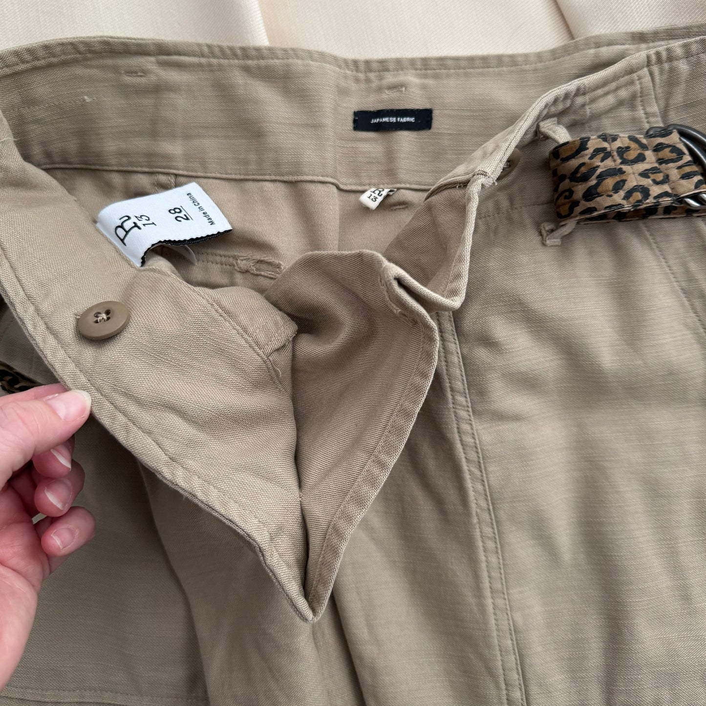 R13 Crossover Utility Drop Pant in Khaki, size 28