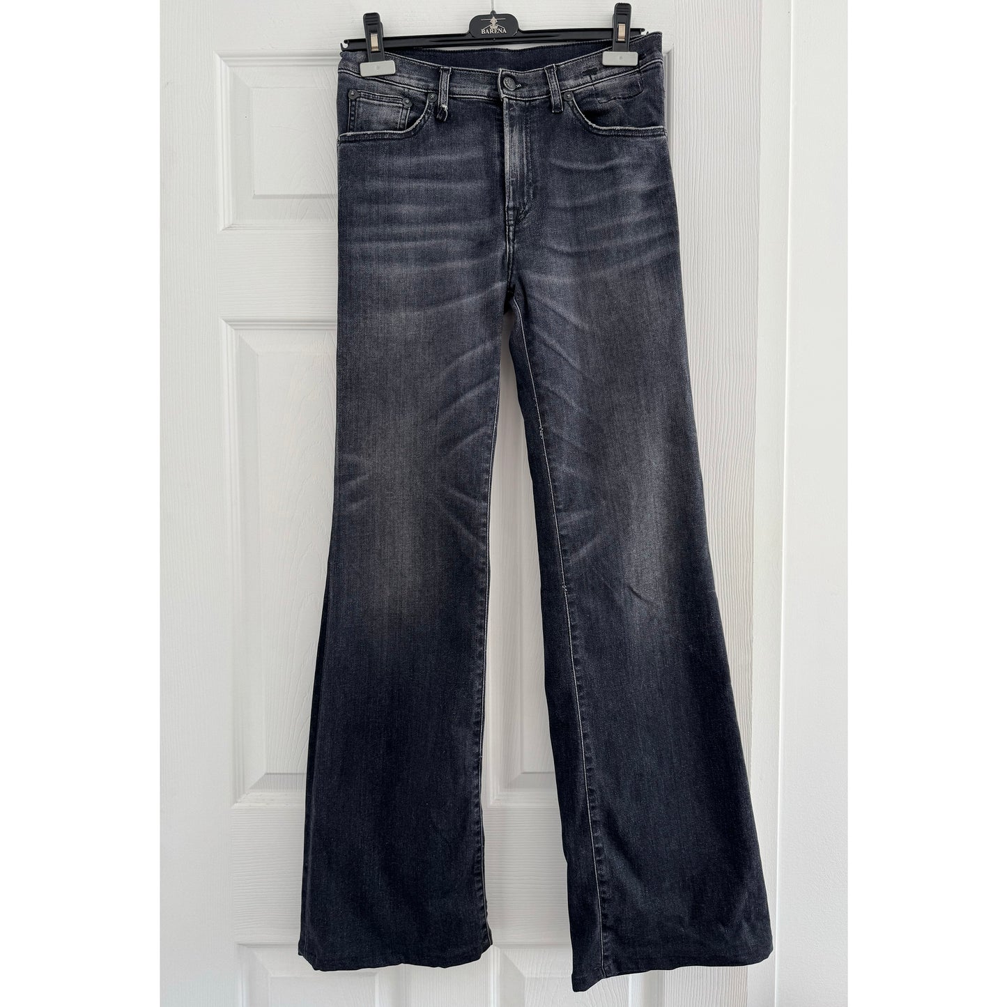 R13 Jane Jean in "Dirty Black", size 28